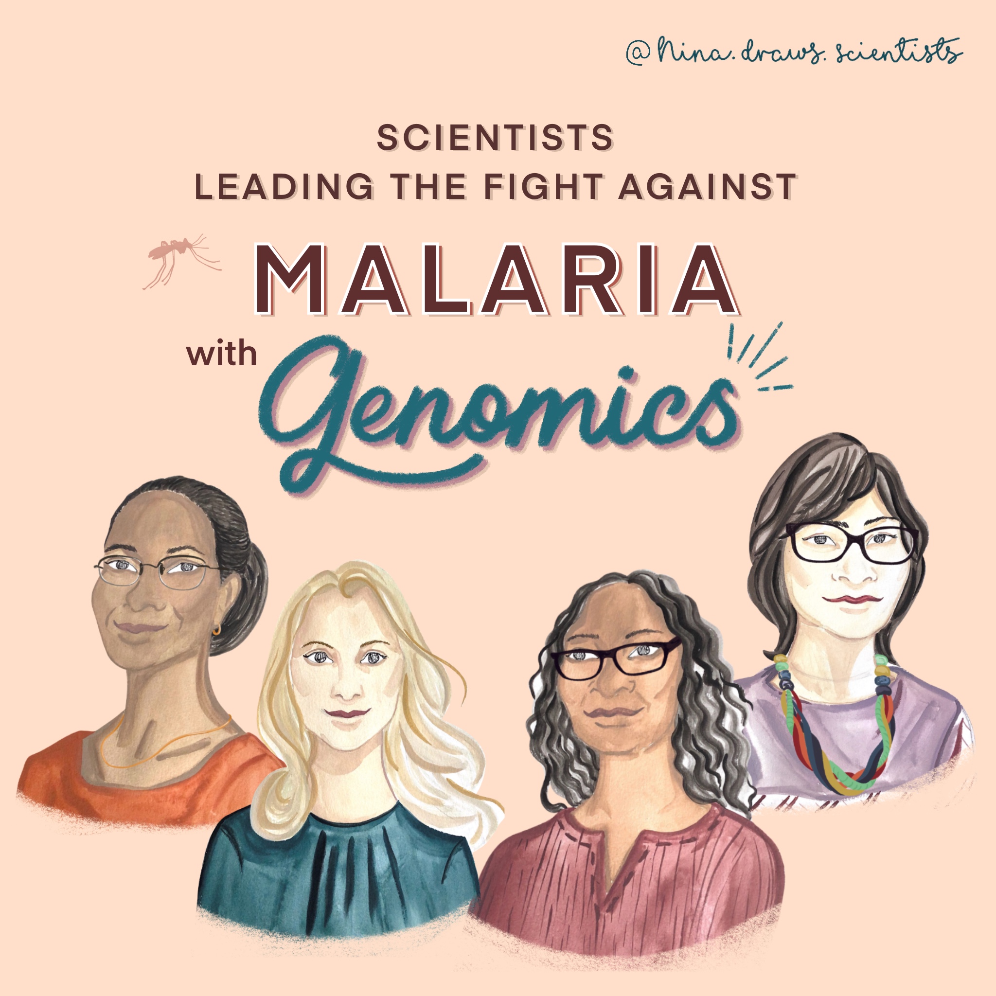 Nina Chhita draws women fighting malaria with genomics
